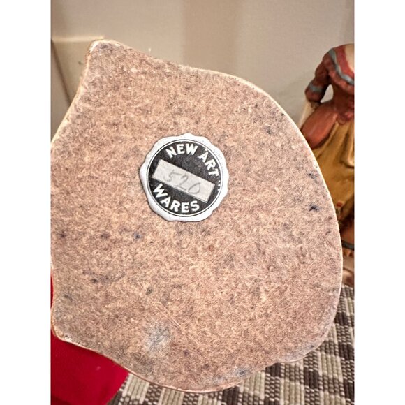 Vintage Chalkware Figurines Colonial Early American Man & Woman New Art Wares - Picture 2 of 13